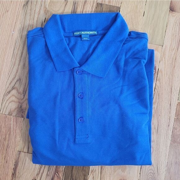 NEW 3XL Port Authority Polo Shirt Blue Golf - Picture 1 of 3